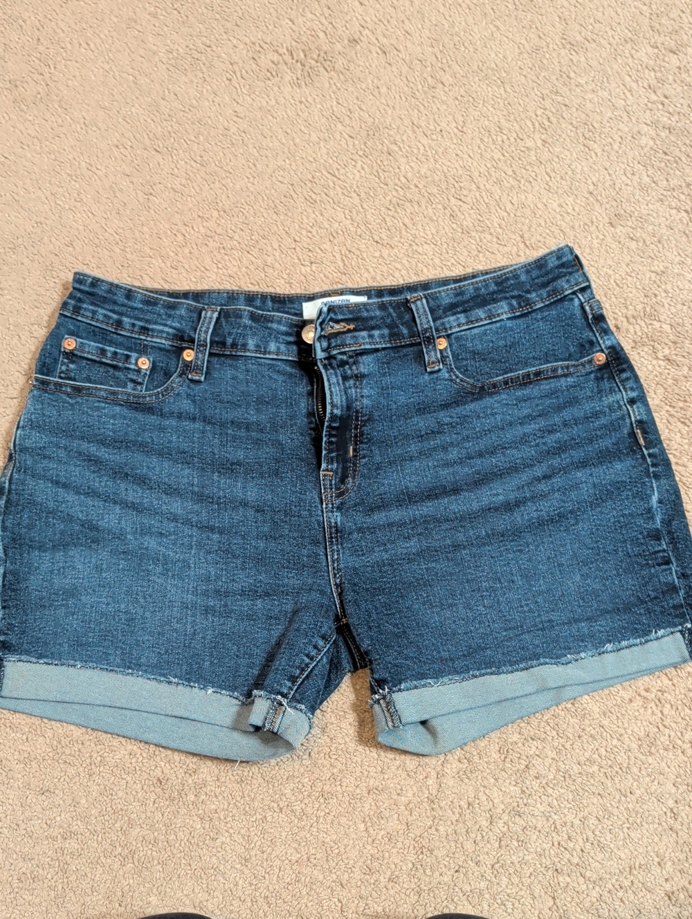 Denizen from Levi's Dark Blue Rolled Hem Denim Shorts